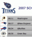 Titans Schedule