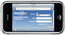 Meebo on iPhone in Portrait Mode
