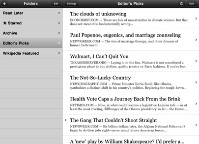 Instapaper Pro iPad version