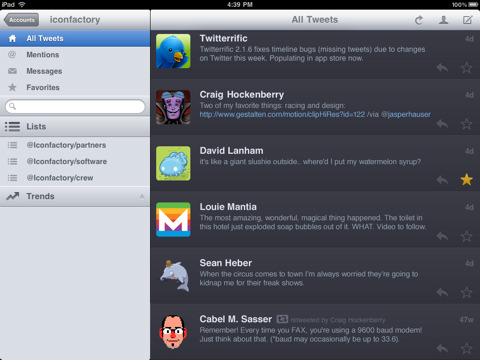 Twitterrific for iPad