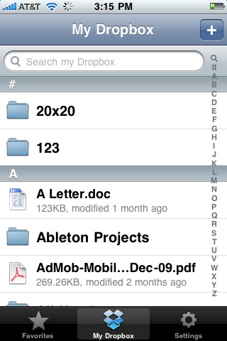 download from dropbox to iphone
