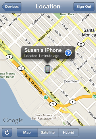 old find my iphone app