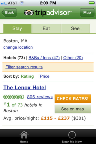New: The latest version of the TRIPADVISOR app adds the save places ...