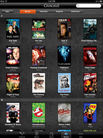 There are actually some really good movies in the Crackle app. For ...