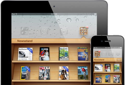 Newsstand. Open the App Store