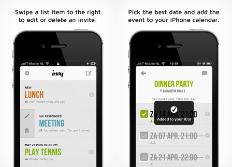 Invy - Event planner iPhone app review