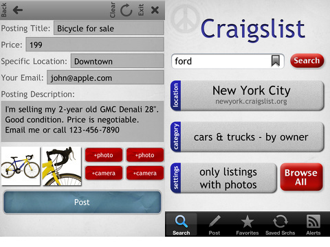 Craigslist Mobile Ultimate for iPhone