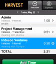 Harvest on iPhone