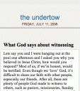 Undertow Blog