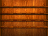 Wooden iPad Shelf Wallpaper in Lanscape View