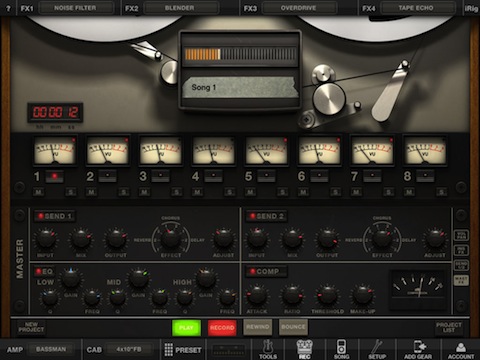 AmpliTube Fender for iPad Mixer
