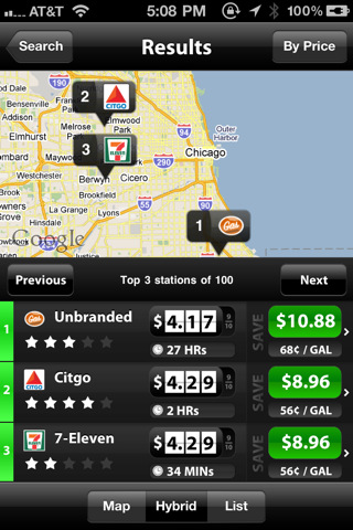 SmartFuel iPhone app