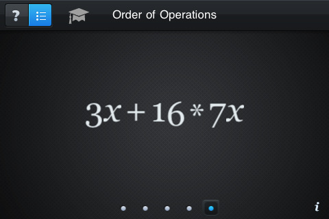 Algebra Touch Intro iPhone app
