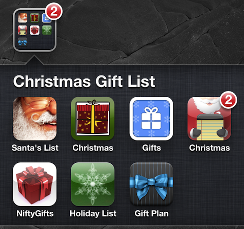 Christmas Gift Shopping List iPhone apps
