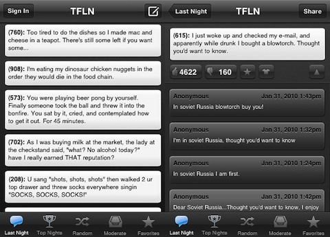Texts From Last Night iPhone app review
