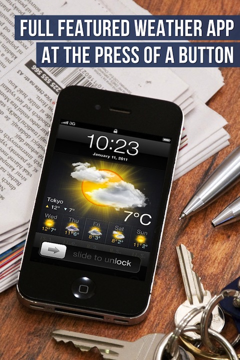 Lock Screen Weather iPhone app review