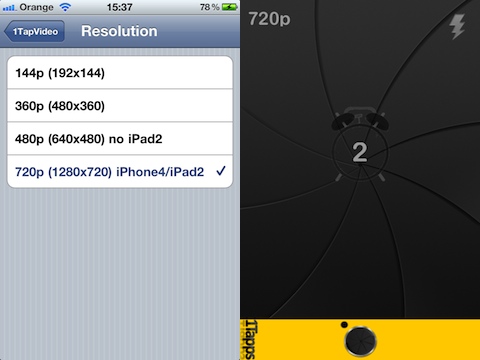 1TapVideo - Instant Video recording