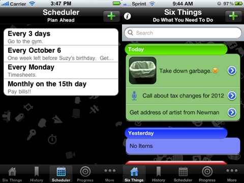 Six Things iPhone app review