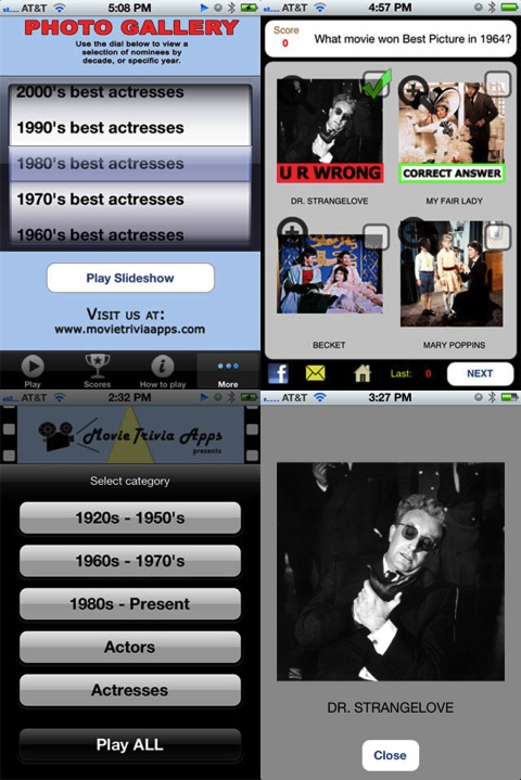 Movie Awards Trivia iPhone app review