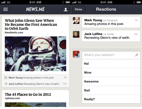 News.me for iPhone app review