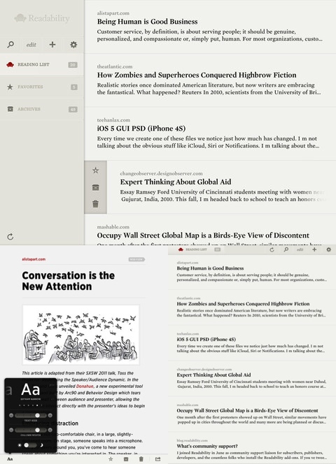 Readability iPad app review