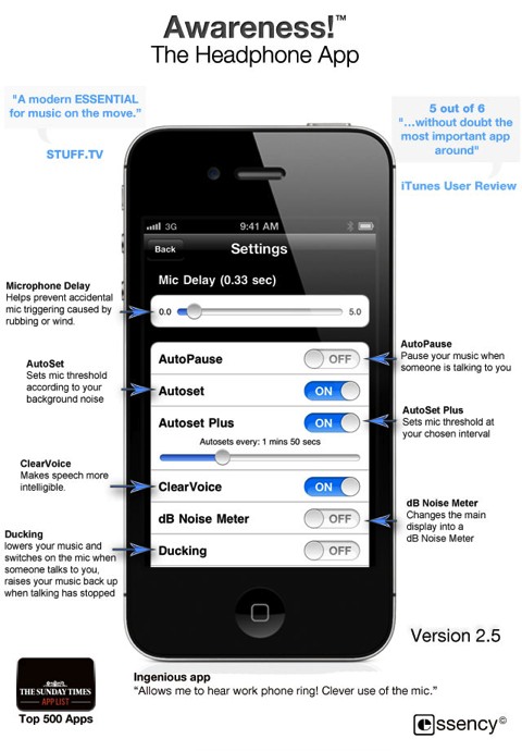Awareness! The Headphone App iPhone review