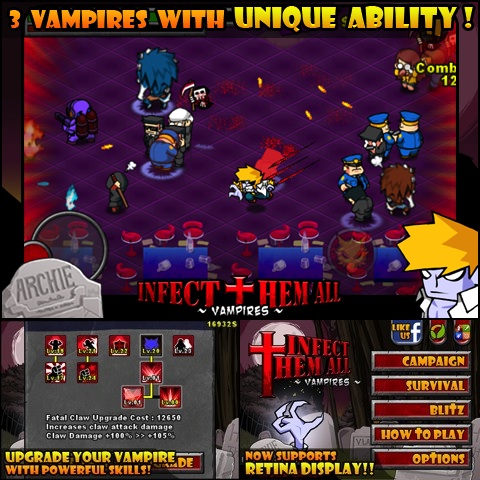 Infect Them All : Vampires iPhone app review