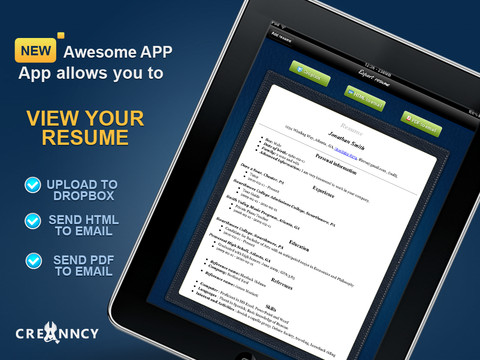 Mobile Resume PRO iPad app review