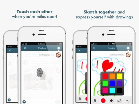 Pair iPhone app Thumb Kiss & Sketch
