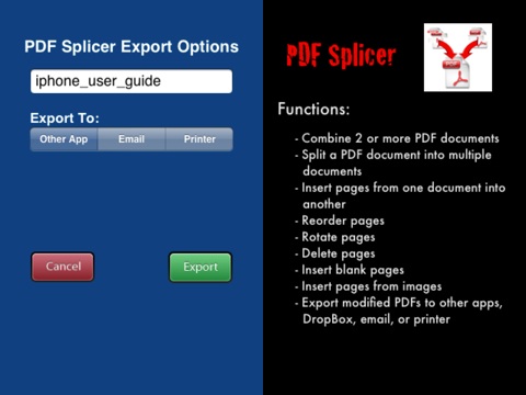 PDF Splicer iPhone app review