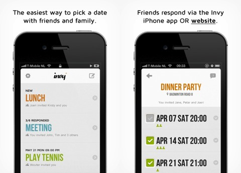 Invy - Event planner iPhone app review