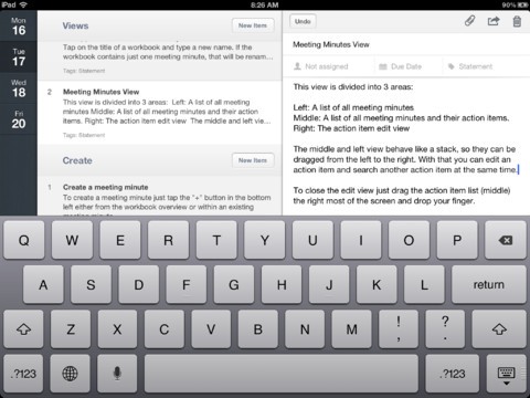 MinuteTaker - Meeting Minutes iPad app review