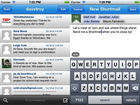 Shortmail iPhone app review