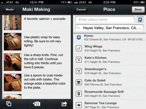 Evernote Food iPhone app review