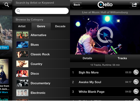 Qello - Watch HD Music Concerts iOS app review