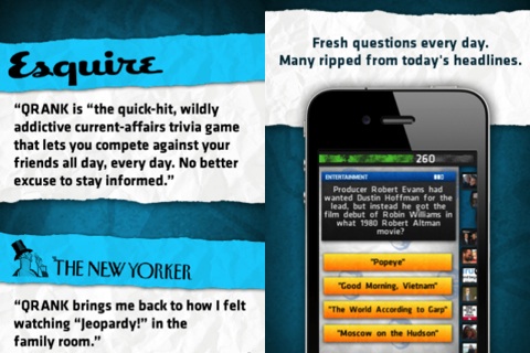 QRANK Trivia iPhone app review