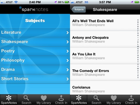 Spark Notes iPhone app review