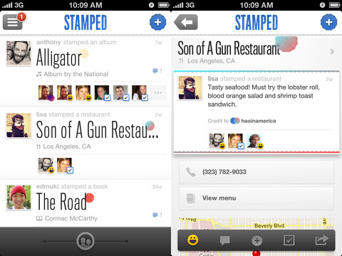 Stamped iPhone app review