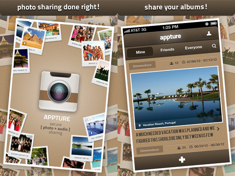 Appture Secure Photos Audio iPhone App