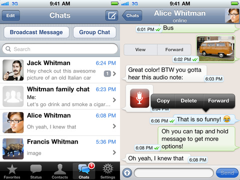 WhatsApp Messenger iPhone app review