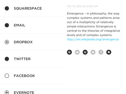 squarespace note iphone app