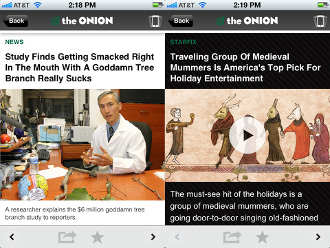 The Onion iPhone app