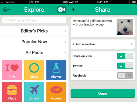 vine make a scene iphone app review