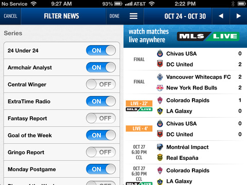 mls matchday iphone app review