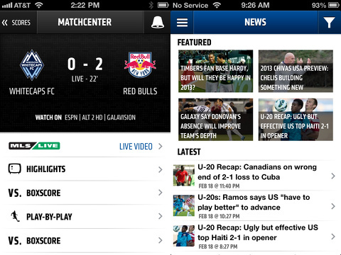 mls matchday iphone app review