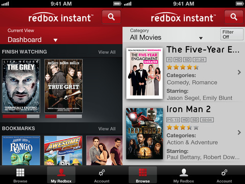 redbox instant by verizon movie iphone app review