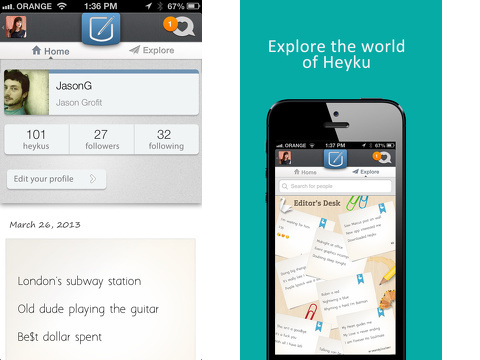 heyku iphone app review