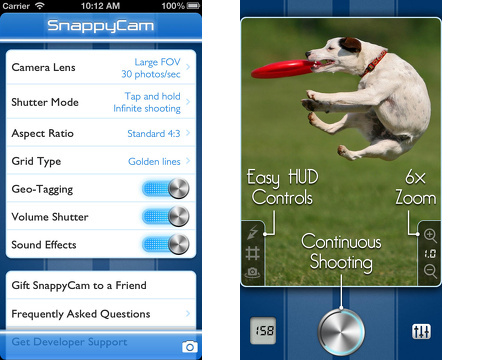 snappycam pro fast camera iphone app review