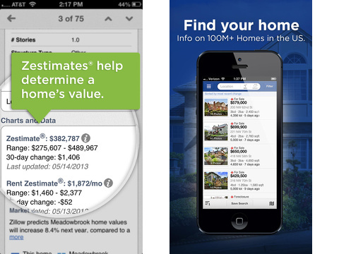 real estate by zillow homes apartments iphone app review