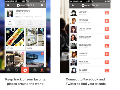 everplaces the social travel guide iphone app review